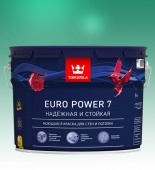 Краска ТИККУРИЛА EURO POWER 7 интерьерная моющаяся водно-дисперсионная,  (9л=13кг) белая основа А