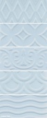 Плитка керамическая KERAMA MARAZZI Авеллино 74х150х6,9мм голубая структура mix арт.16015
