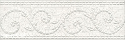 Бордюр KERAMA MARAZZI Борсари 250х80мм белый орнамент обрезной арт.HGD\A127\12103R