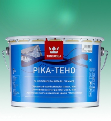 Краска ТИККУРИЛА Pika-Teho для деревянных фасадов водно-дисперсионная,  (9л=13кг) белая основа А